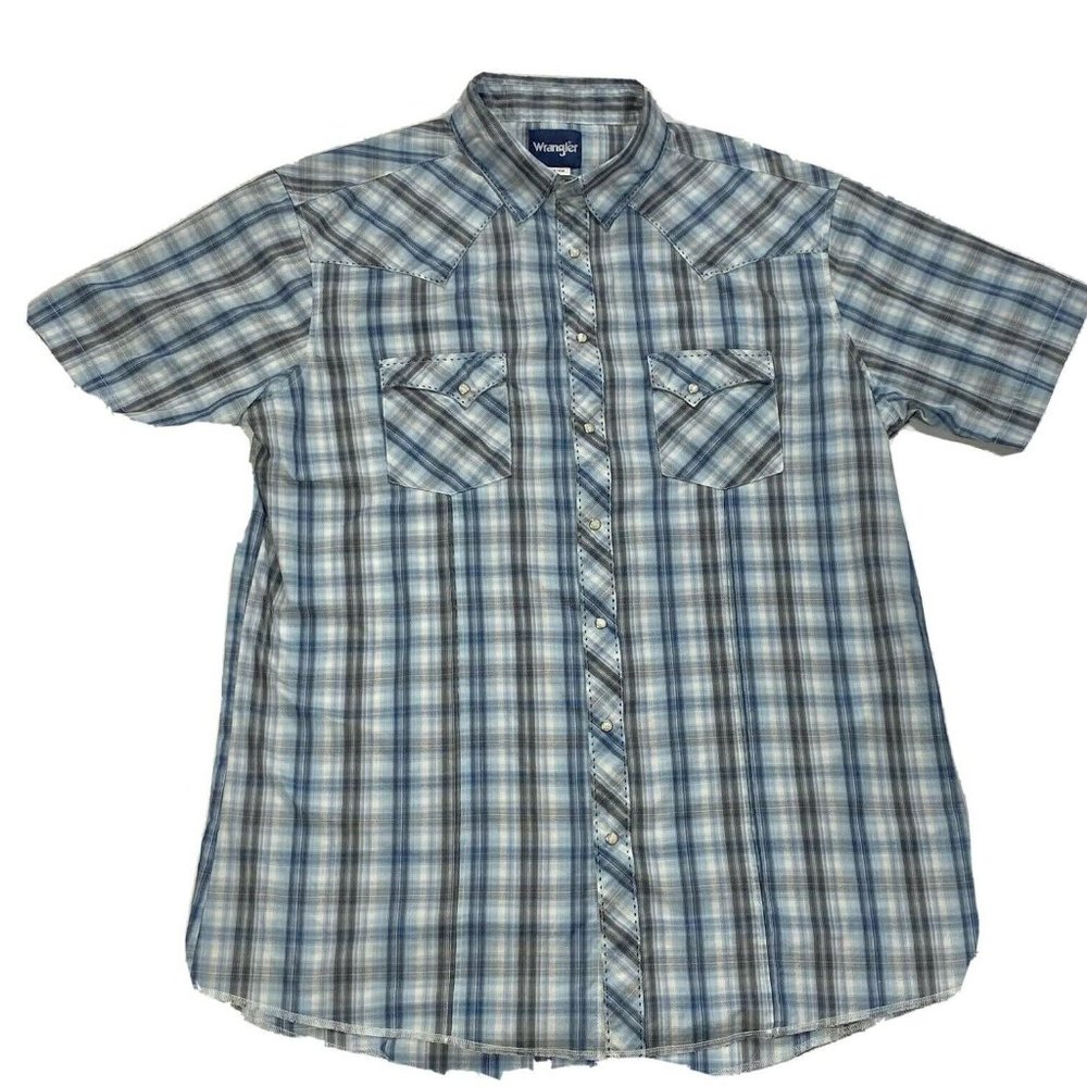 Wrangler Western Pearl Snap Shirt Mens 2XLT